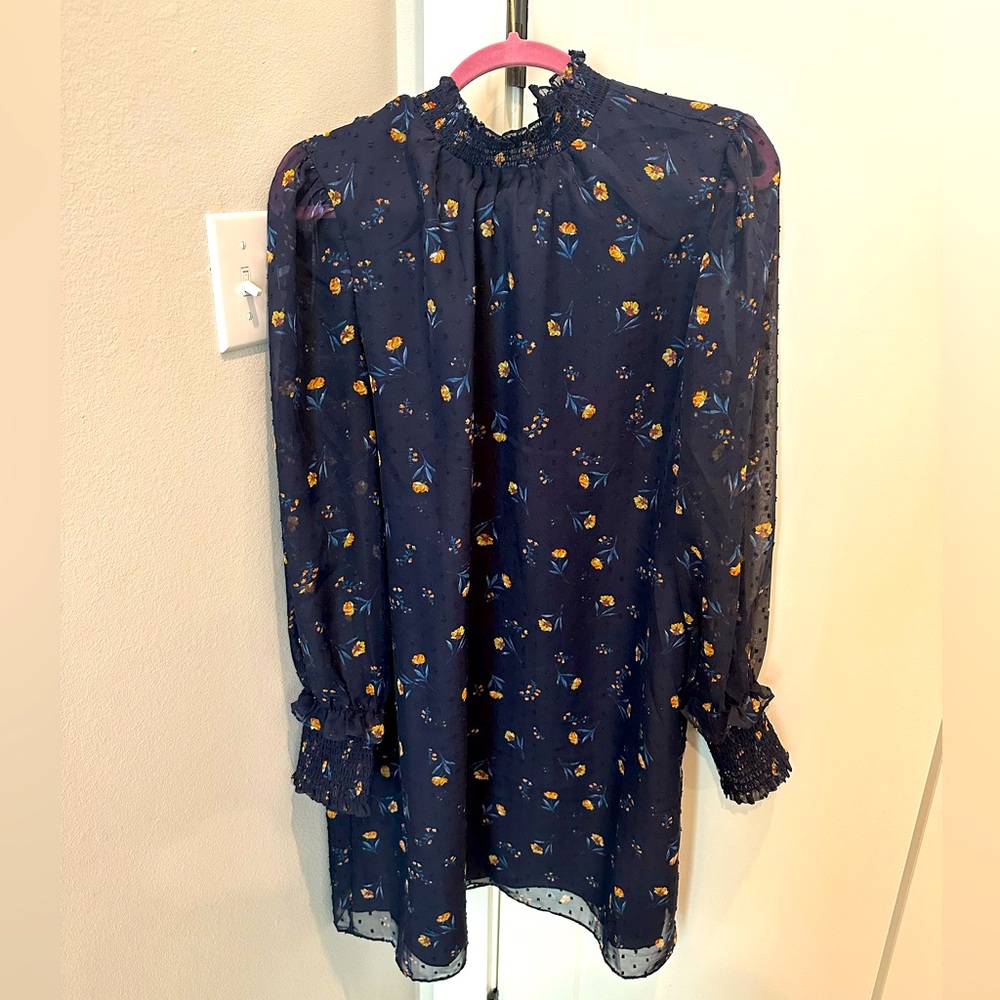 Draper James long sleeve floral print dress